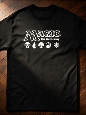 Magic the gathering logo distressed logo t-shirt